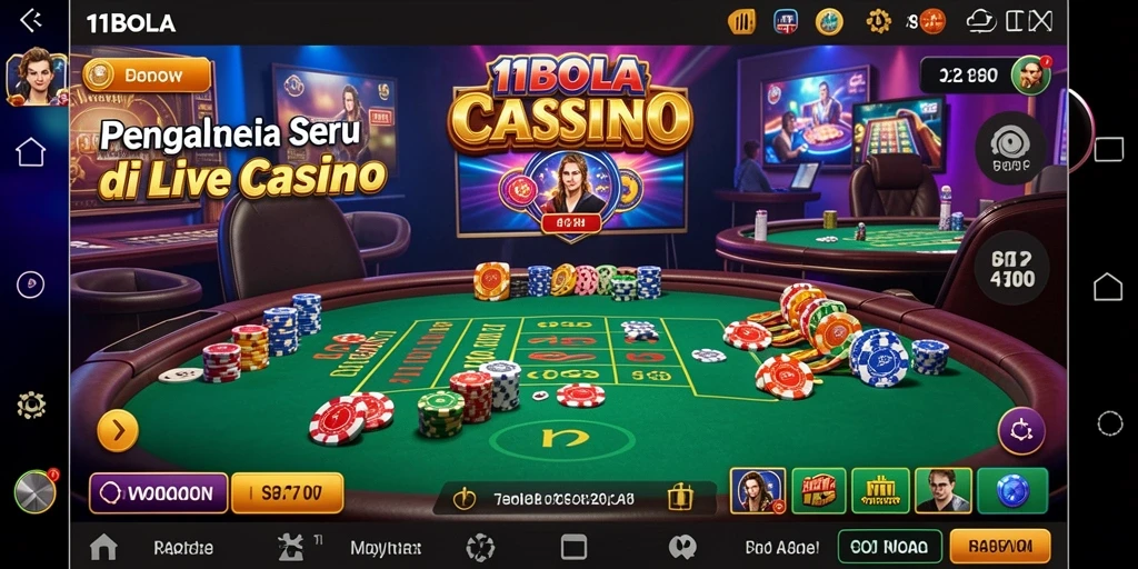 Gameplay seru di 11BOLA dengan dealer langsung dan variasi permainan.