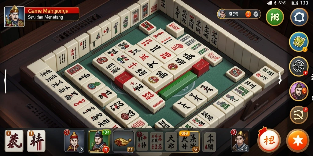 Screenshot gameplay FO8 yang menampilkan tantangan permainan Mahjong.