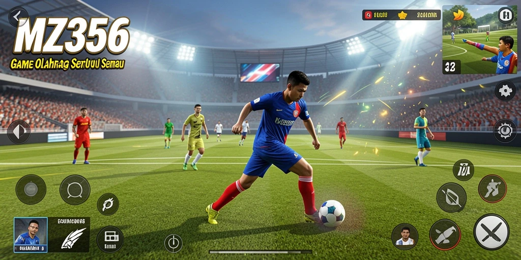 Screenshot gameplay MZ356 menampilkan aksi seru olahraga yang mendebarkan.