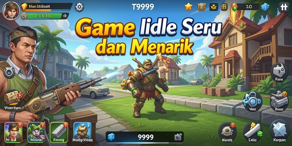 Tangkapan layar gameplay T9999 yang menunjukkan aksi karakter dalam mode Idle.